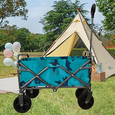 #ad Outdoor Garden Multipurpose Collapsible Beach Trolley Cart Camping Folding Wagon $38.24