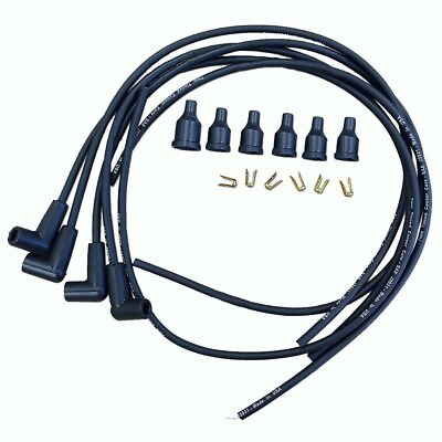 #ad Brand New R1813 Universal Spark Plug Wire Set 4 Cyl. Solid Copper Wire Core $46.99