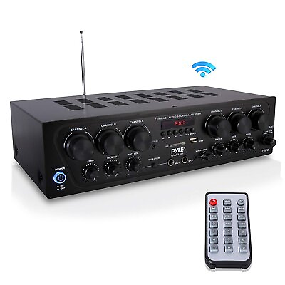 #ad Pyle Bluetooth Home Audio Amplifier 6 Ch. Audio Source Stereo Receiver 750 W $123.99