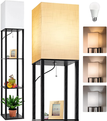 #ad Floor Lamp with ShelvesShelf Floor Lamps for Living Room with 3 Color Temperat $69.99