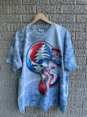 #ad Vintage 2000 Liquid Blue Grateful Dead Shirt XL Tie Dye Drip Rare $92.00