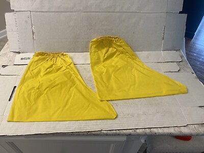 #ad 25 Pairs Reusable Yellow Shoe Boot Covers Waterproof Nylon Rain Shoes Cover $98.00