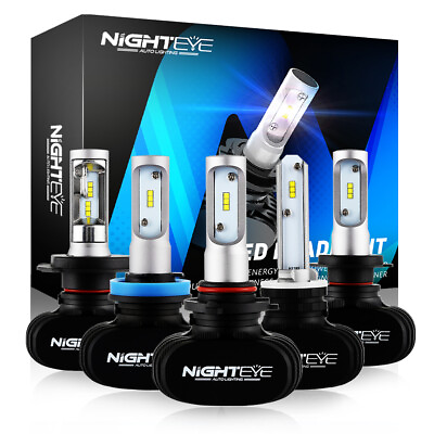 #ad NOVSIGHT H1 H4 9005 9006 H7 H11 Super LED Headlight Bulbs Hi Lo Beam Fog Bulbs $25.98