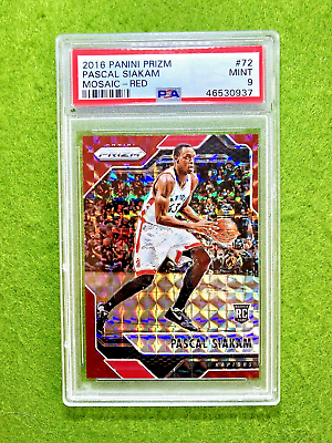 #ad Pascal Siakam RED PRIZM MOSAIC ROOKIE CARD PSA 9 SP RC 2016 Prizm MAKE AN OFFER $391.90