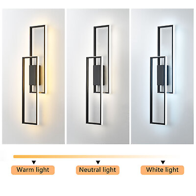 #ad #ad Modern LED Dimmable Wall Lamp Bedroom Acrylic Metal Wall Fixture Remote Control $45.03