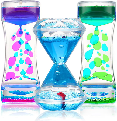 #ad Sensory Toys Liquid Motion Timer Bubbler 3 Set Best Fidget Toys for Kids for $25.40