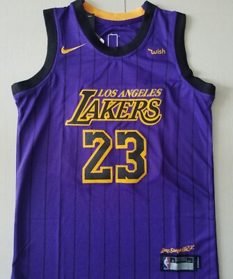 #ad YOUTH LARGE LOS ANGELES LAKERS Lebron James Basketball Jersey Stitched NWT $52.99
