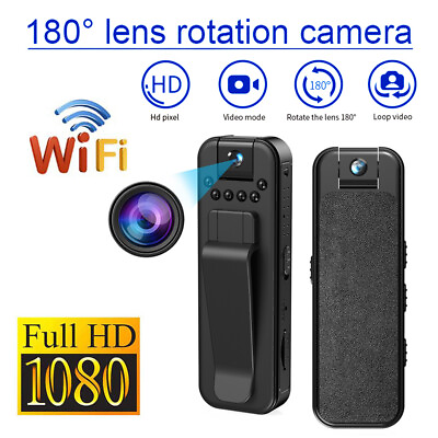 #ad Mini WiFi Police Camera HD 1080P Video Voice Recording IR Night Security Camera $17.84