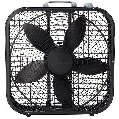 #ad 22quot; Cool Colors Weather Resistant Box Fan with 3 Speeds Black B20301 New $23.37