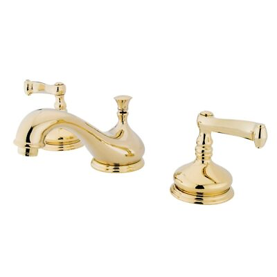 #ad Kingston Brass KS1162FL Royale Widespread Lavatory Faucet Polished Brass 8 Inch $91.99