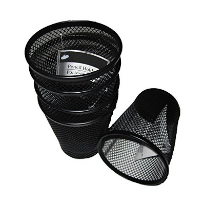 #ad Black Wire Mesh Pencil Holder Pack of 5 black $18.24