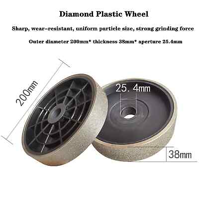 #ad 200x38x25.4mm Diamond Parallel Grinding Wheels Jewelry Polishing Wheels $57.99