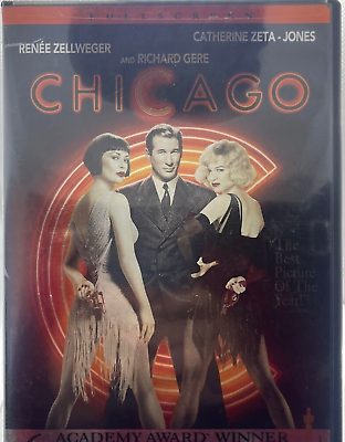 #ad Chicago DVD Full Screen Richard Gere *NEW SEALED* Renee Zellweger Zeta Jones $6.89