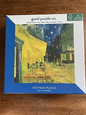#ad Good Puzzle CO 500 piece Van Gogh Terrace at Night piece 20quot;x20quot; $11.99