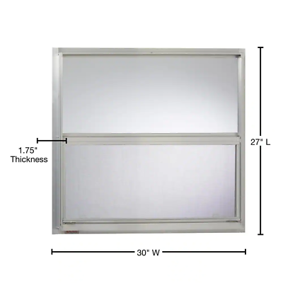 #ad 30X27 Inch Mobile Home Single Aluminum Window and Screen Slides Up $137.77