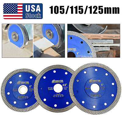 #ad 4quot; 4.5quot; 5quot; Diamond Saw Blade Tile Porcelain Marble Dry Cutting Disc Cutter Wheel $95.99