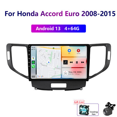 #ad For Honda Accord Euro 2008 15 Wireless Carplay 4 64G Android Car Stereo RadioGPS AU $254.99