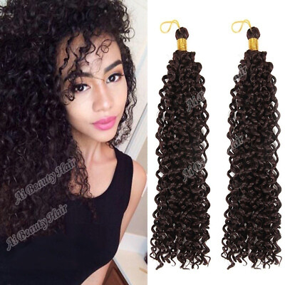 #ad 14quot; Water Curly Crochet Braiding Hair Curly Synthetic Hair Extensions $4.39