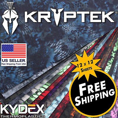 #ad Kryptek® Camo KYDEX® Sheet 12in x 12in Standard and Micro Patterns $27.43
