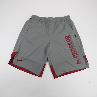 #ad Washington State Cougars Nike OnField Practice Shorts Men#x27;s Gray Red Used $17.99