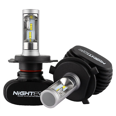 #ad Nighteye LED Headlight Bulbs H4 White Hi Lo Conversion Kit Halogen Replacement $25.99