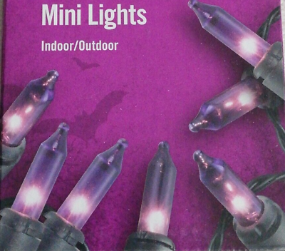 #ad New Halloween 100 String Mini Lights Purple Indoor Outdoor Home Accents $10.99