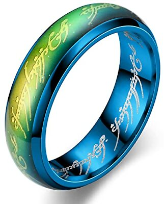 #ad Anillo de compromiso con anillos de humor que cambian de color talla 11 $13.80