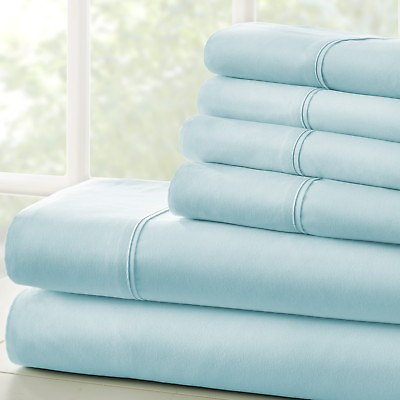 #ad Luxury 6PC Sheets Set Comfort by Kaycie Gray Hotel Collection $25.49