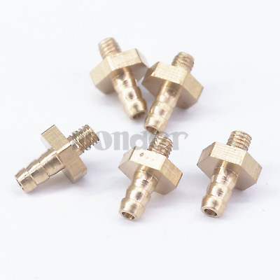 #ad 5pcs Hose Barb I D 3mm x M3 Male Brass Coupler Splicer Pipe Fittings Connectors $5.41