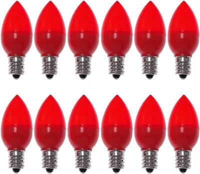 #ad 12pcs E12 Red Base Decor Bulbs Salt Lamp Led Light Bulb Decorative Night Light B $18.24