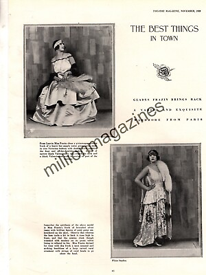 #ad 1923 Gladys Frazin Fashions 3 pages 10 photos original print from Theatre $26.10
