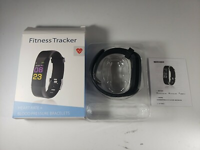 #ad Fitness Tracker. Heart Rate Blood Pressure Bracelets. Black $14.99