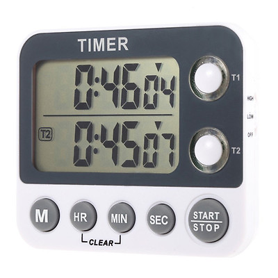 #ad Digital LCD Flashing LED Count Up Down Timer Dual 2 Event Channel $23.95