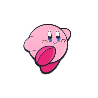 #ad Kirby Game Character Pink Enamel Metal Pin $6.99