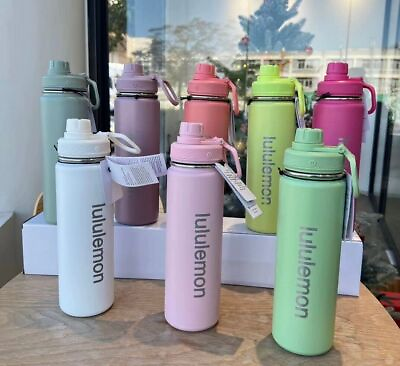 #ad Lululemon Back To Life Water Bottle Sport 24Oz 710ml Insulated Vacuum Cup $35.99