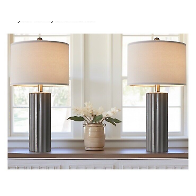 #ad Oneach 25#x27;#x27; Farmhouse Ceramic Table Lamp Set of 2 for Bedroom Living Room Hou... $67.99