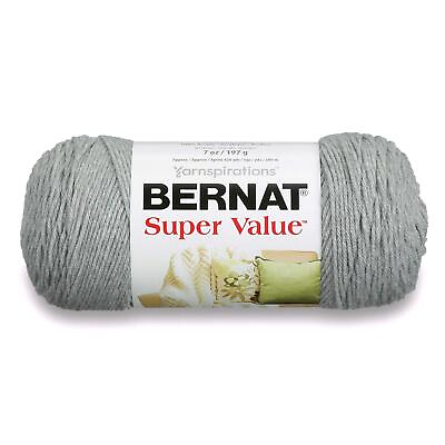#ad Bernat Super Value Yarn 5 oz Soft Gray 1 Ball $16.64