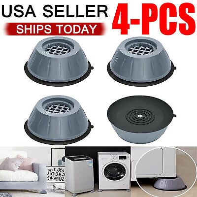 #ad 4 Pieces Anti Vibration Pads Shock And Noise Cancelling Washing Machine Support $6.59