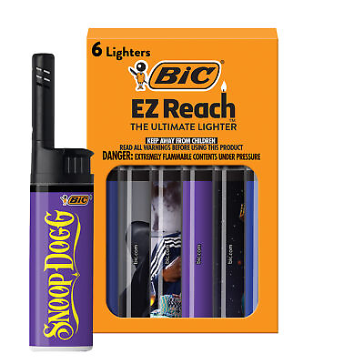 #ad BIC EZ Reach Snoop Dogg Lighter 6 Count Pack Assortment of Designs May Vary $21.99