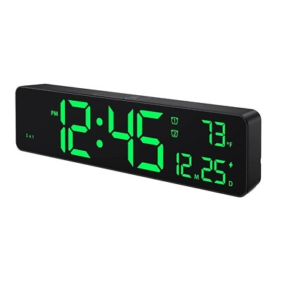 #ad 10quot; Digital LED Desk Alarm Clock Large LCD Display Wall Clock Temperature Date $20.99