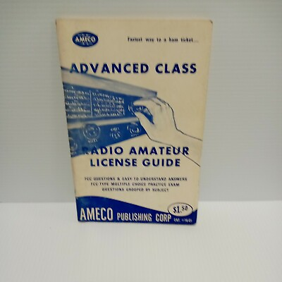 #ad Ameco 1979 Advanced Class Radio Amateur License Guide FC 70A 5 D52 $19.95
