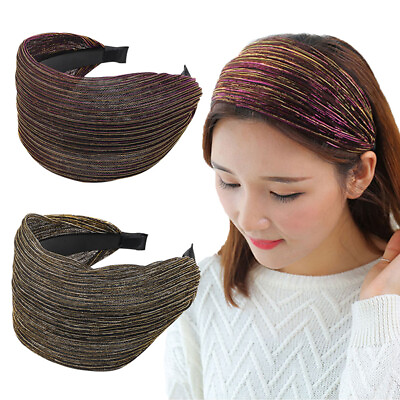 #ad Fashion Women Wide Headband Bright Lace Hairband Hair Band Accessories Head Wrap $2.04