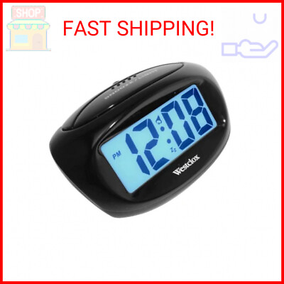 #ad Westclox LCD Alarm Clock No Size Blue $12.67