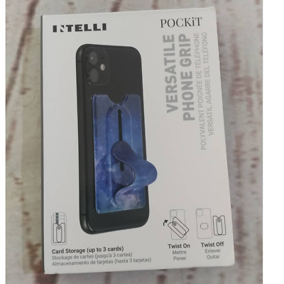 #ad Ntelli Pockit Versatile Phone Grip Blue Galaxy 655i $10.84