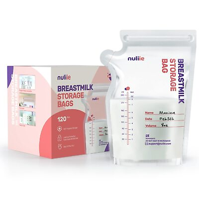 #ad Nuliie 120 Pcs Breastmilk Storage Bags 8 OZ Breast Milk Storing Bags BPA Fr... $19.21