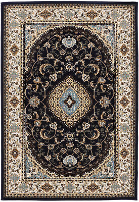 #ad Vintage Style Navy Floral Oriental Decor 4X6 Machine Made Rug Home Floor Carpet $144.76
