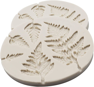 #ad HengKe 2 Piece Leaf Fondant Silicone Mold Fern Mold 3D Mini Maple Shaped Leaves $13.21