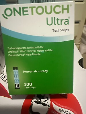 #ad 100 One Touch Ultra Glucose Test Strips Exp: 4 30 2024 FREE SHIP LOW PRICE $18.88