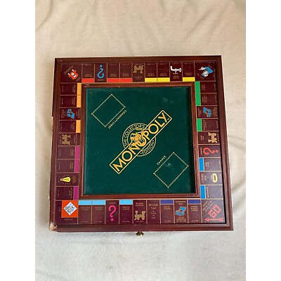 #ad Vintage Franklin Mint Monopoly Collector#x27;s Edition Wood Game Board Board Only $39.95