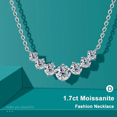 #ad Moissanite Necklace for Women Fine Wedding Jewelry with Certified 925 Silver $25.00